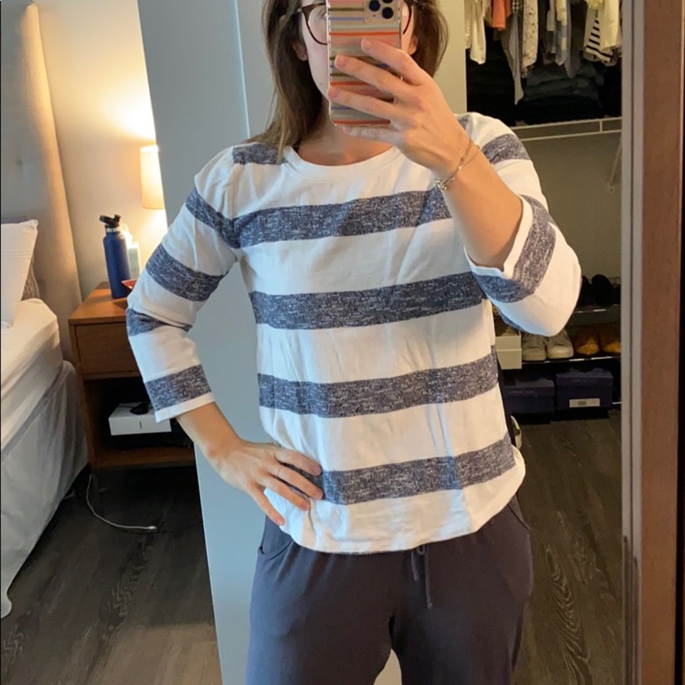 J. Crew 3/4 striped shirt